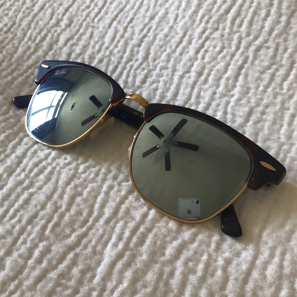 Ray ban club master with mirrored lens